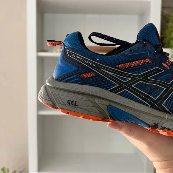 Asics Blue Gel-Venture 7 Running Lace Up Sneakers