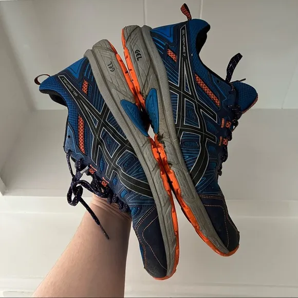Asics Blue Gel-Venture 7 Running Lace Up Sneakers