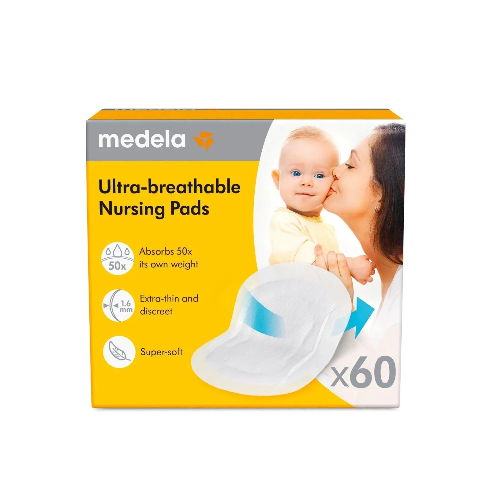 MEDELA UTRA-BREATHABLE NURSING PADS (60)