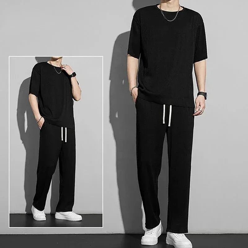 Men's Kpop Summer Tracksuit - 2-Piece Set