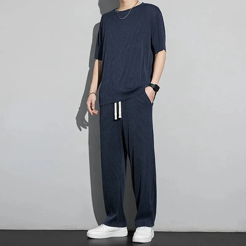 Men's Kpop Summer Tracksuit - 2-Piece Set