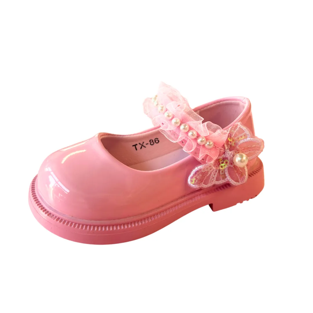 Pink Butterfly Pearl Shoe