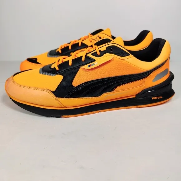Puma BMW MMS Low Racer Motorsport Orange/Black Sneakers Mens Shoes Size 9