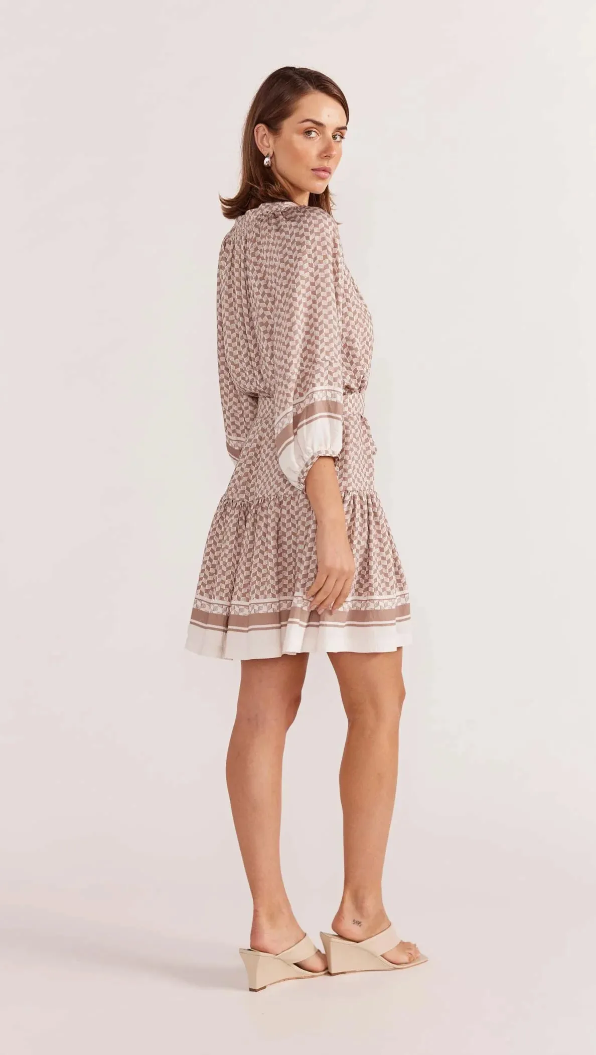 Soleil Smock Dress Beige