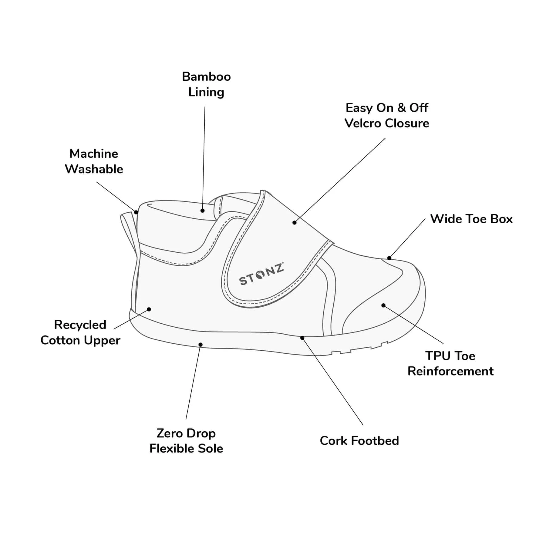 Stonz Cruiser Natural Toddler Shoe - Dusty Rose