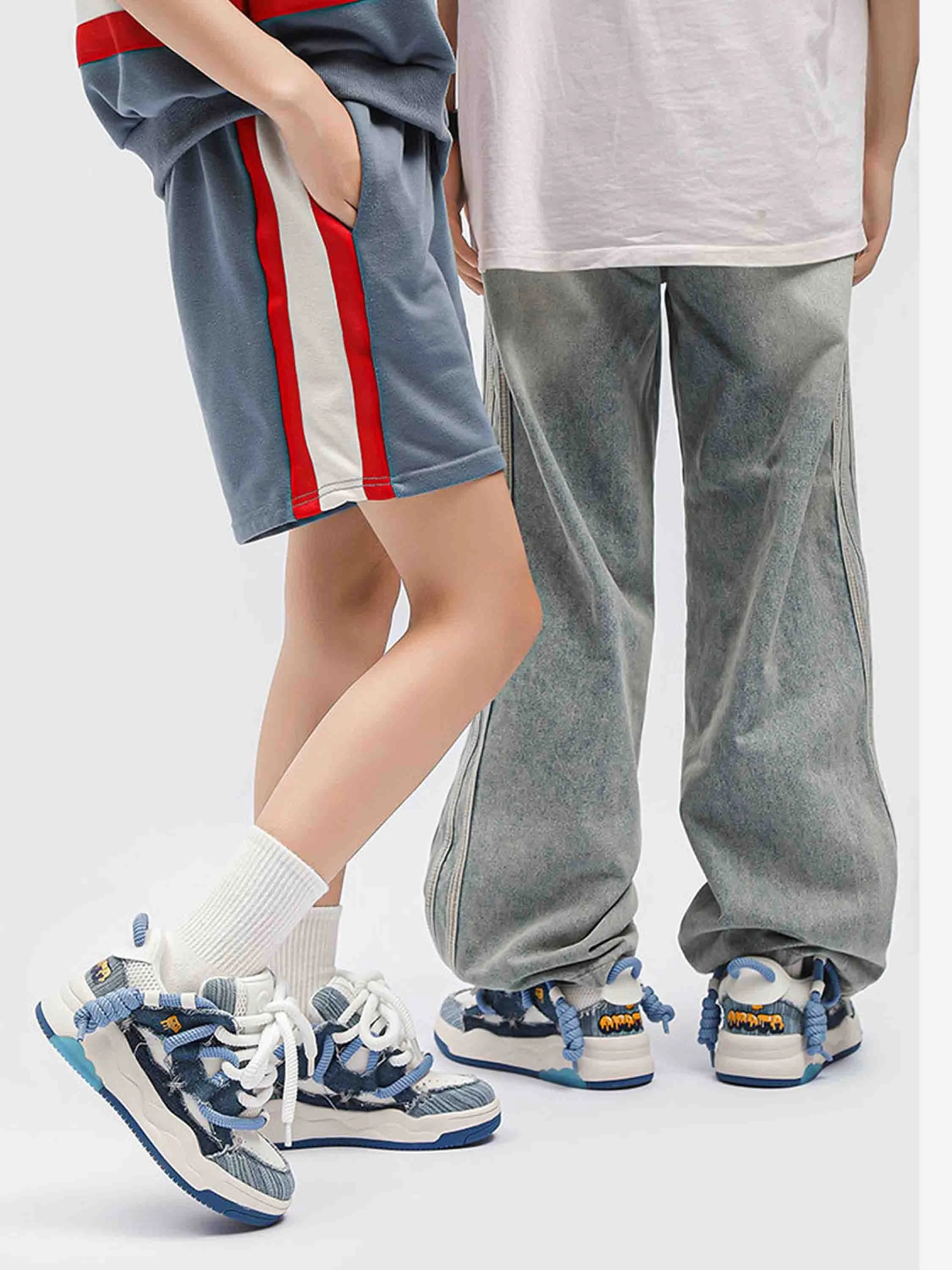 Thick-soled Couple Casual Denim Shoes