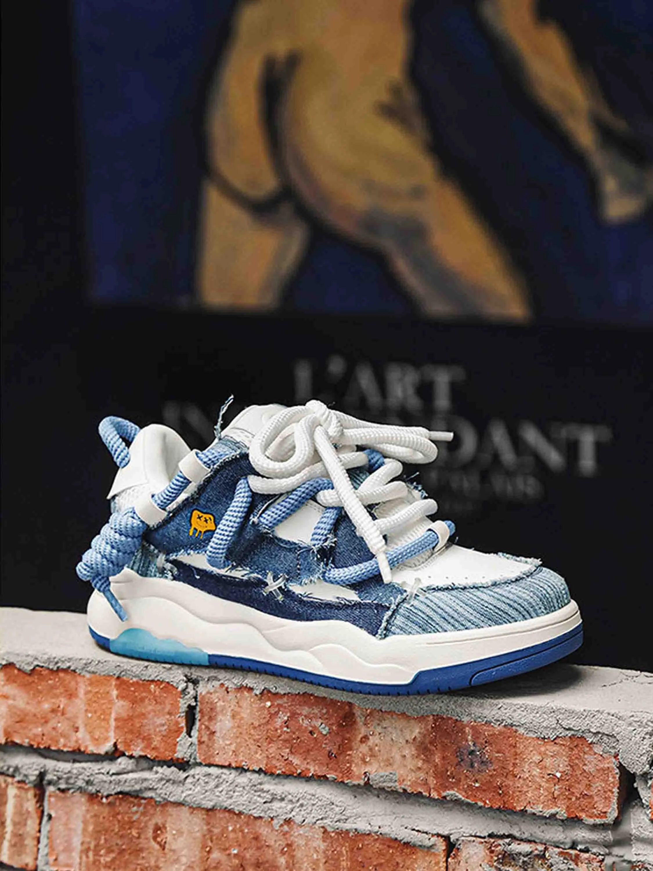 Thick-soled Couple Casual Denim Shoes