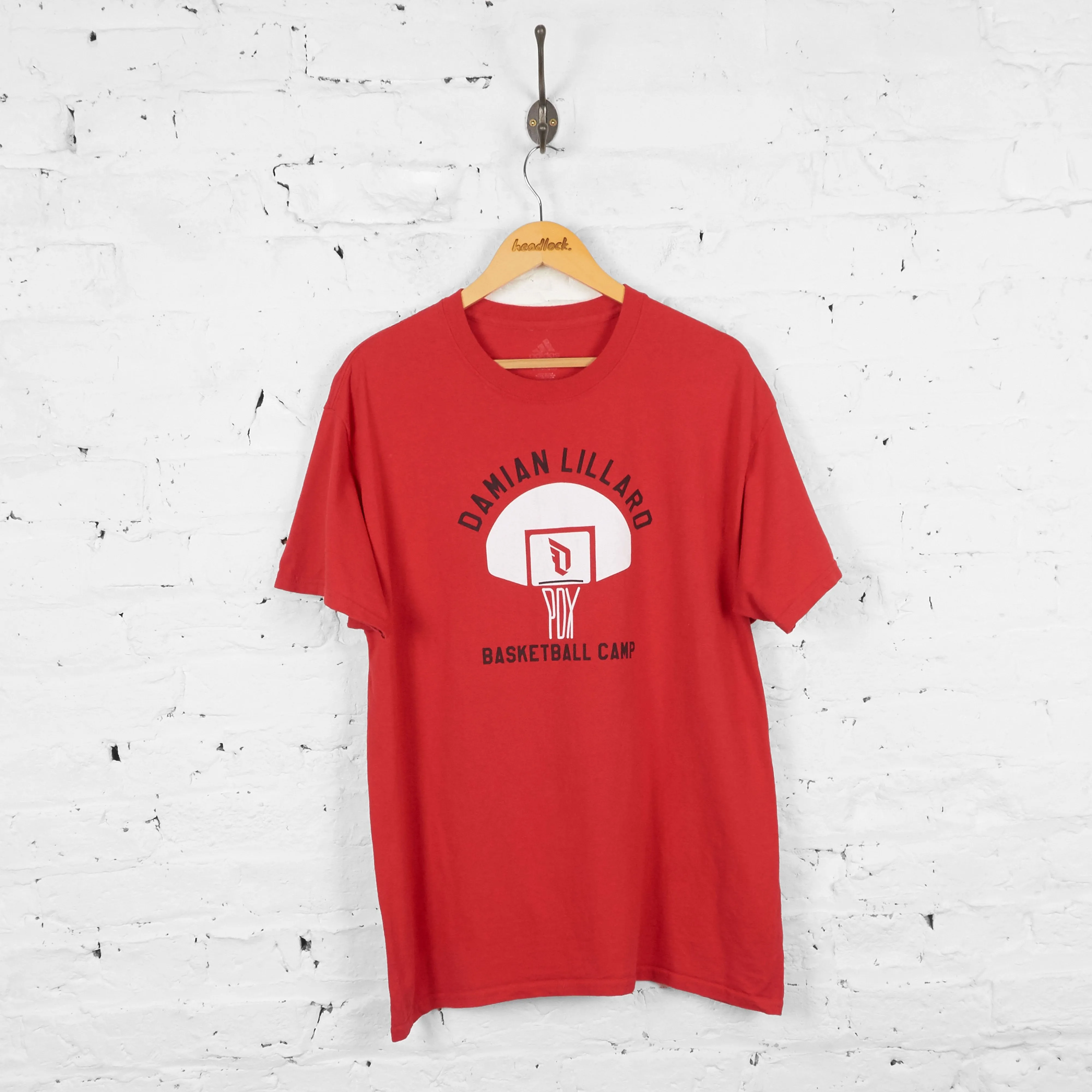Vintage Adidas Basketball Camp T-shirt - Red - L