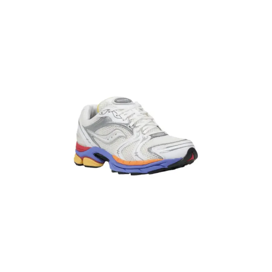 White and Silver Running Shoe