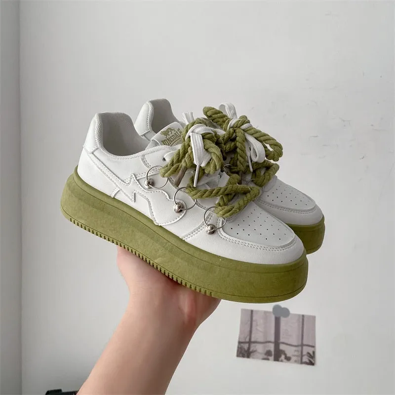 Women’s Breathable Platform Lace Up Sneakers with Thick Sole | Perfect for All Seasons