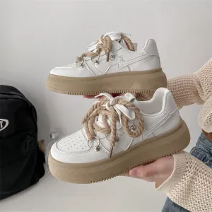 Women’s Breathable Platform Lace Up Sneakers with Thick Sole | Perfect for All Seasons